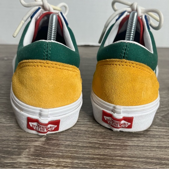 Vans Old Skool Unisex Color Block Blue Green Yellow Red Men 6.5 Woman 8 Shoes - Picture 4 of 11